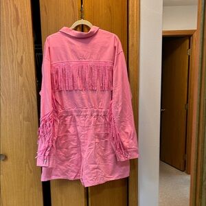 Main Strip Pink Fringe Jumpsuit